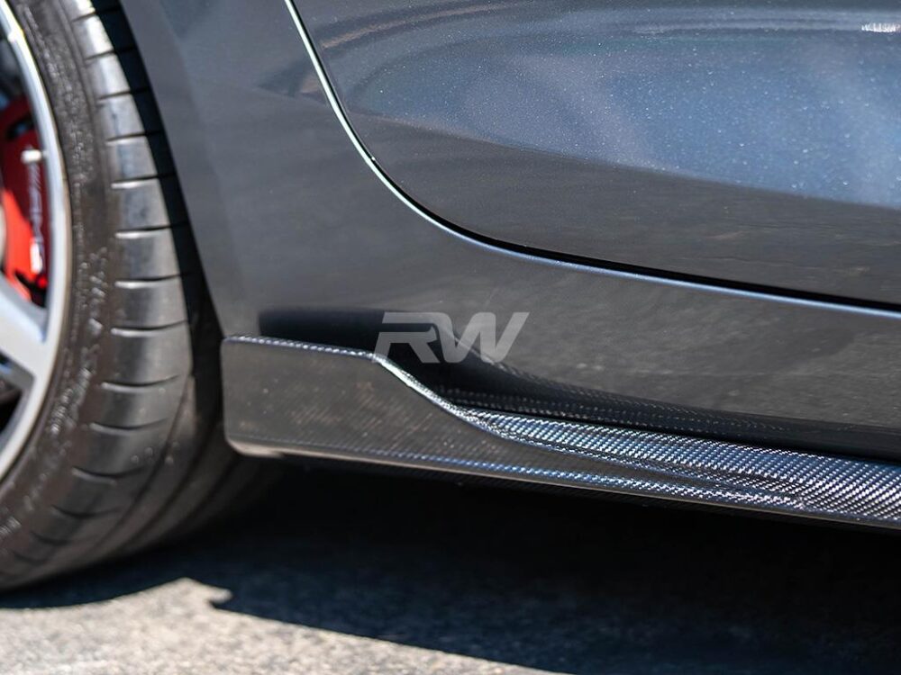 RW Carbon Mercedes C190 GT GTS CF Side Skirt Extensions - Image 16