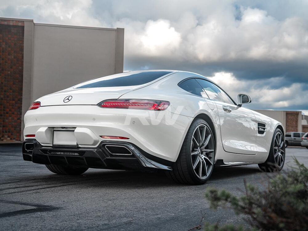 RW Carbon Mercedes C190 GT GTS Carbon Fiber Diffuser - Image 13