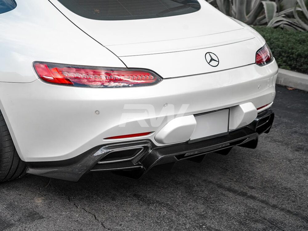 RW Carbon Mercedes C190 GT GTS Carbon Fiber Diffuser - Image 14