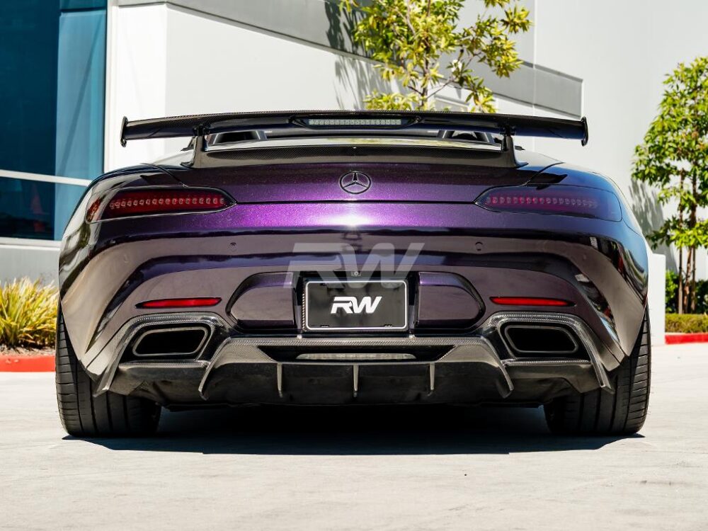 RW Carbon Mercedes C190 GT GTS Carbon Fiber Diffuser - Image 16