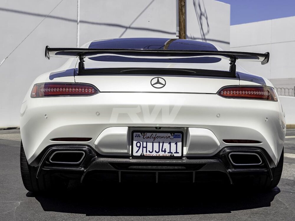 RW Carbon Mercedes C190 GT GTS Carbon Fiber Diffuser - Image 7