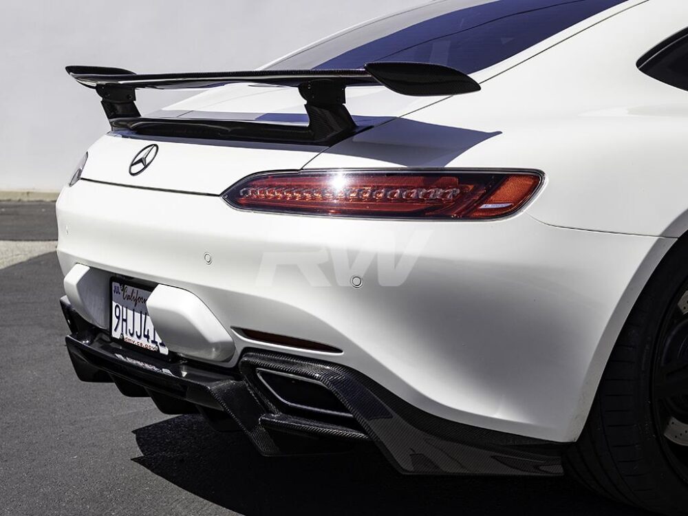 RW Carbon Mercedes C190 GT GTS Carbon Fiber Diffuser - Image 8