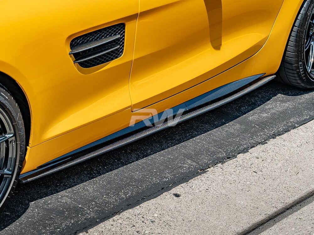RW Carbon Mercedes C190 GTC GTS GTR RWS CF Side Skirt Extensions - Image 8