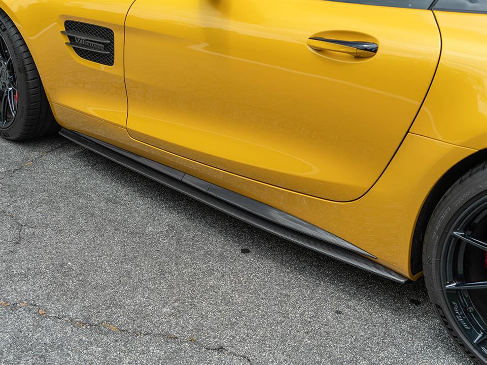 RW Carbon Mercedes C190 GTC GTS GTR RWS CF Side Skirt Extensions