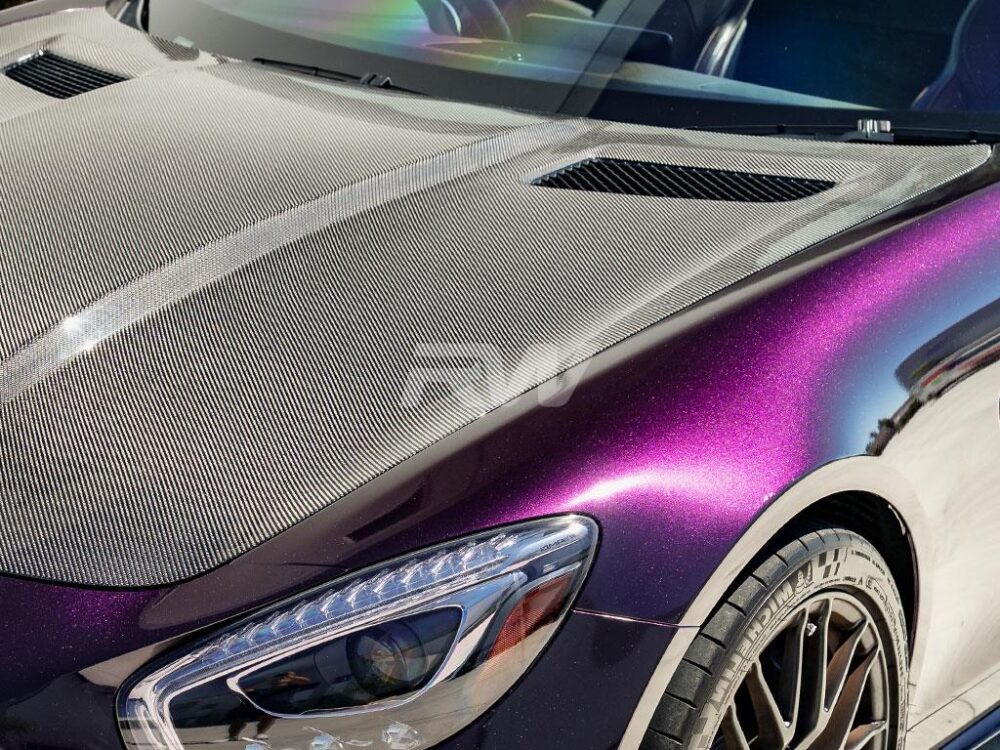RW Carbon Mercedes C190 R190 RWS Carbon Fiber Hood - Image 2