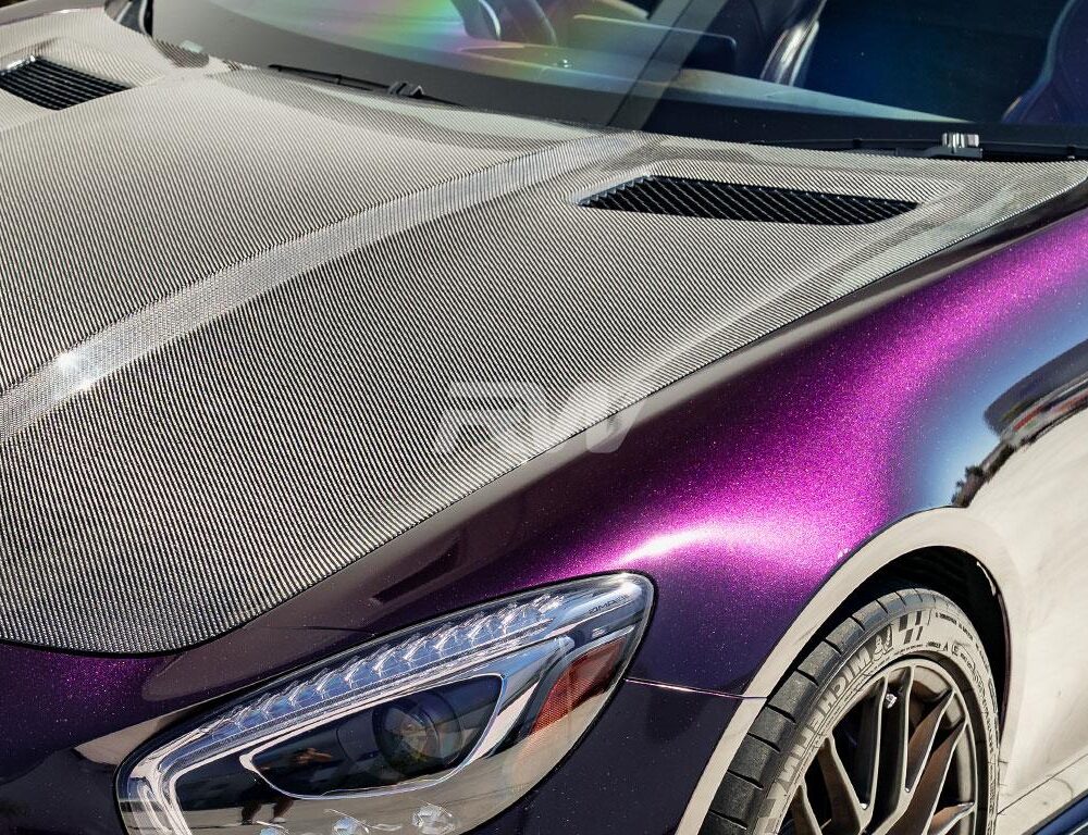 Alternative view of RW Carbon Mercedes C190 R190 RWS Carbon Fiber Hood