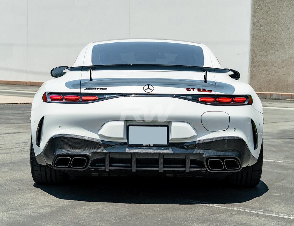 Alternative view of RW Carbon Mercedes C192 GT55 GT63 RWS Carbon Fiber Diffuser