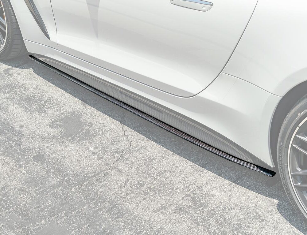RW Carbon Mercedes C192 GT55/GT63 RWS CF Side Skirt Extensions