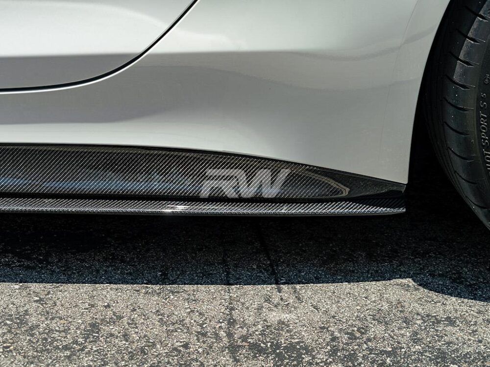 RW Carbon Mercedes C192 GT55/GT63 RWS CF Side Skirt Extensions - Image 3