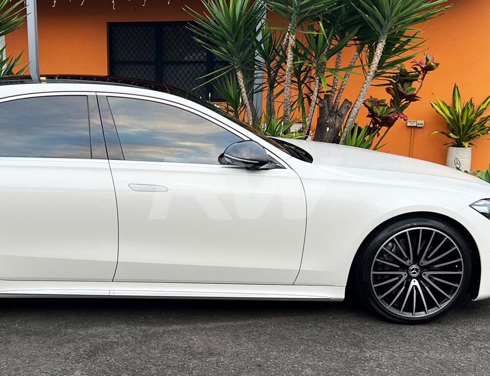 Alternative view of RW Carbon Mercedes C236 CLE Carbon Fiber Mirror Caps