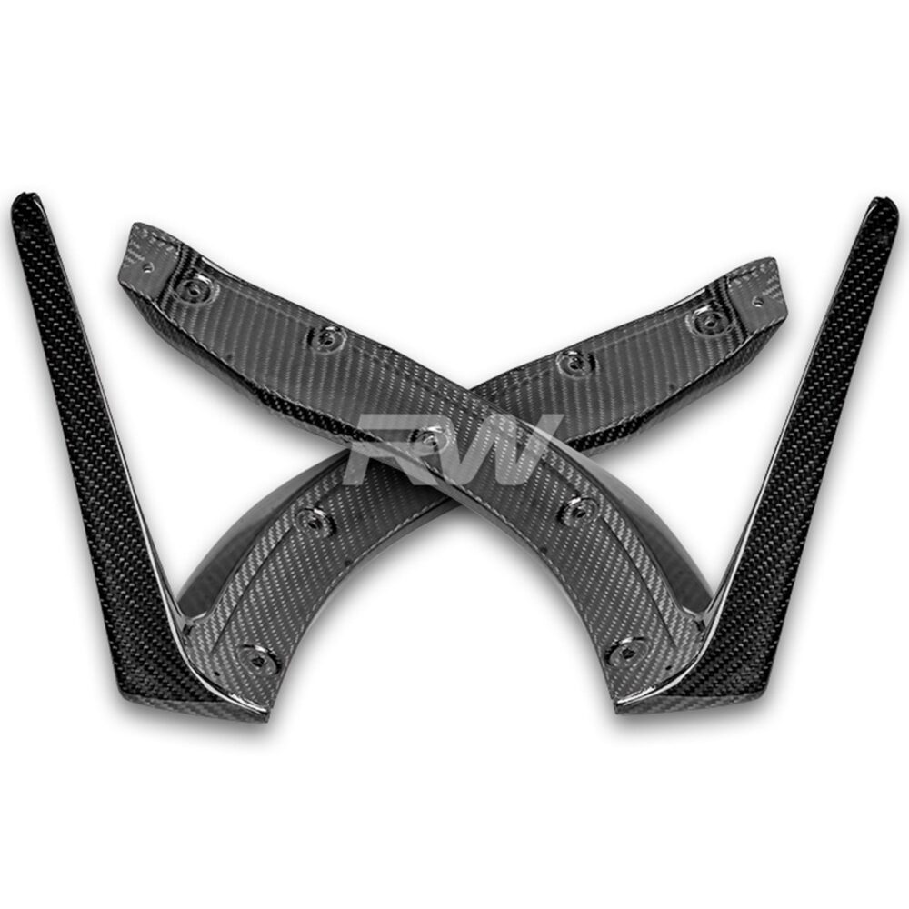Alternative view of RW Carbon Mercedes C236 CLE53 Carbon Fiber Front Splitters