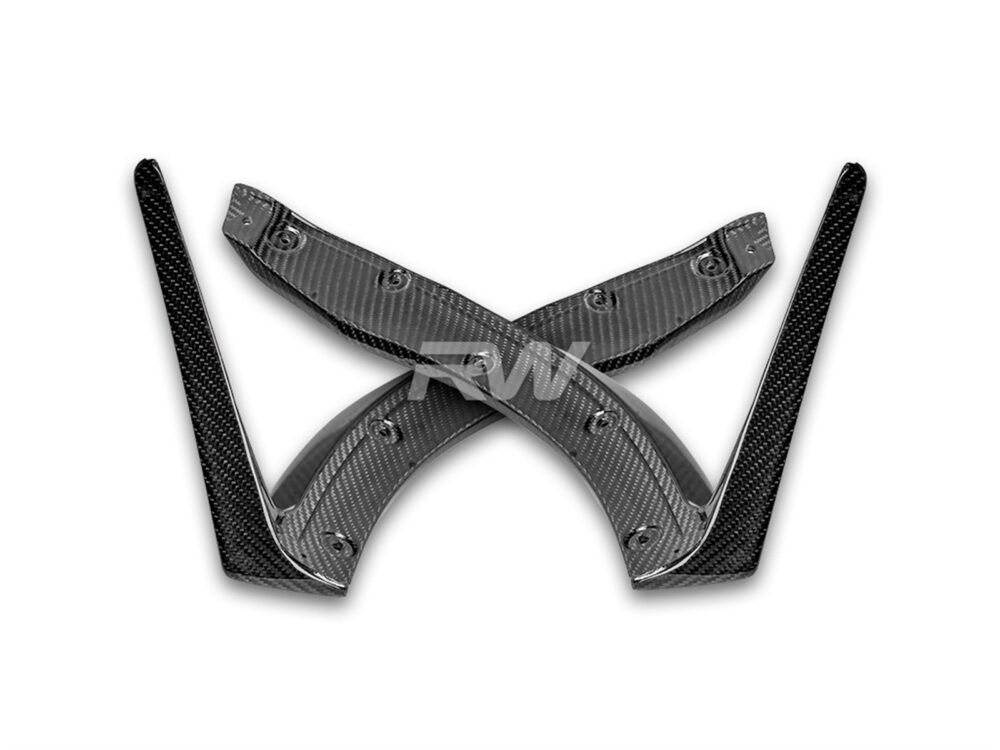 RW Carbon Mercedes C236 CLE53 Carbon Fiber Front Splitters - Image 2