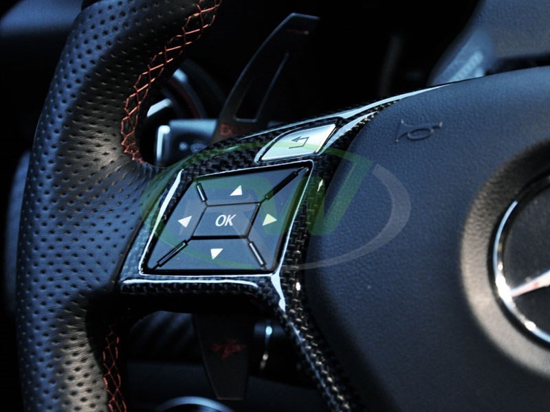 Alternative view of RW Carbon Mercedes Carbon Fiber Steering Wheel Trim