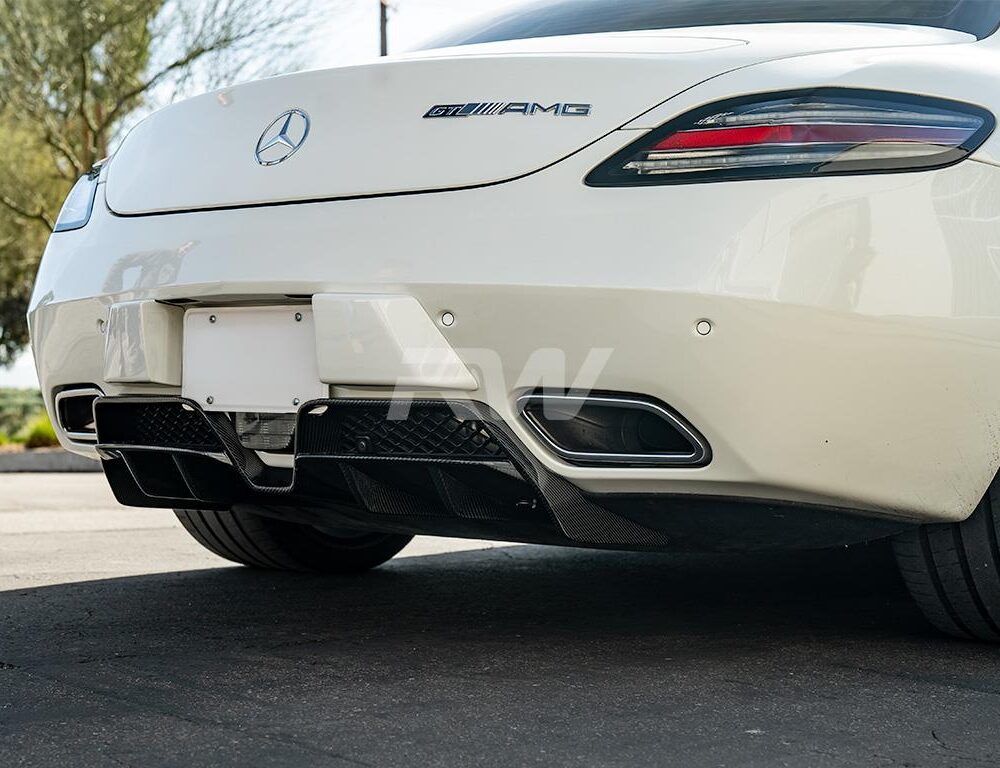 RW Carbon Mercedes SLS Renn Style Carbon Fiber Diffuser