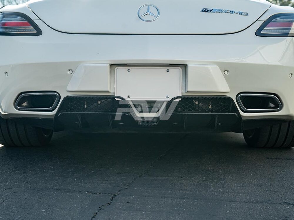RW Carbon Mercedes SLS Renn Style Carbon Fiber Diffuser - Image 4
