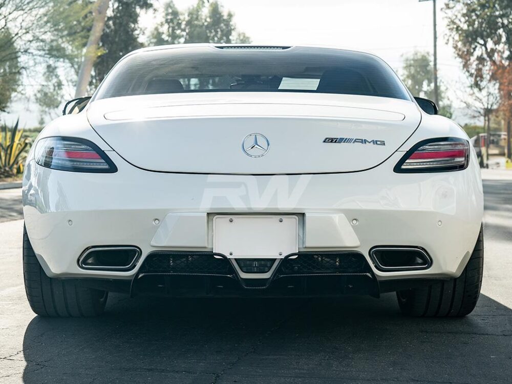 RW Carbon Mercedes SLS Renn Style Carbon Fiber Diffuser - Image 5