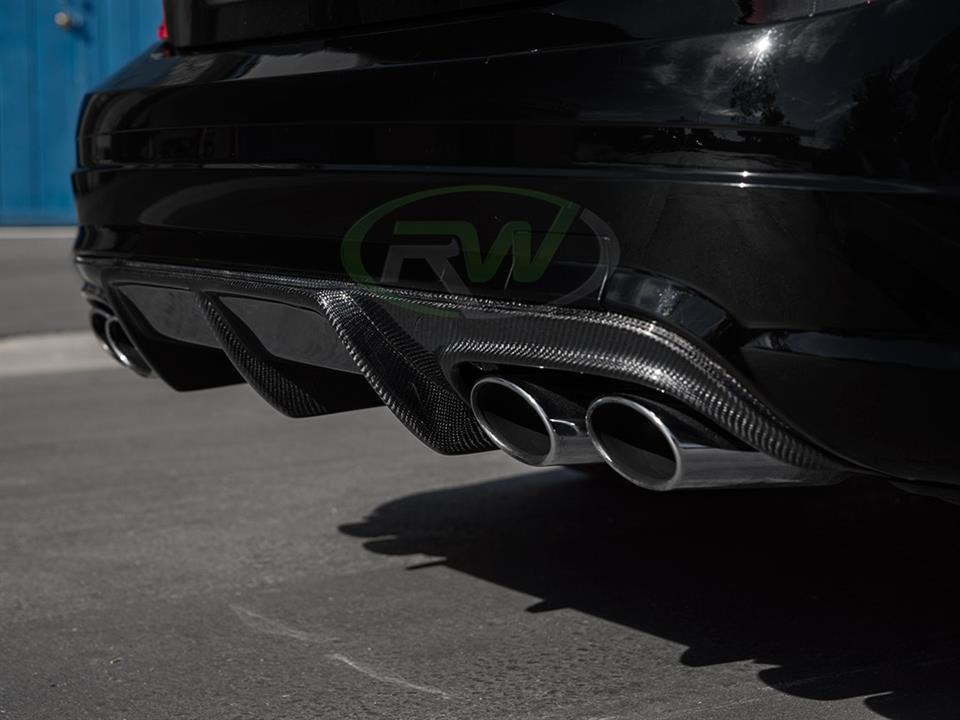RW Carbon Mercedes W204 C63 Arkym Style Carbon Fiber Diffuser