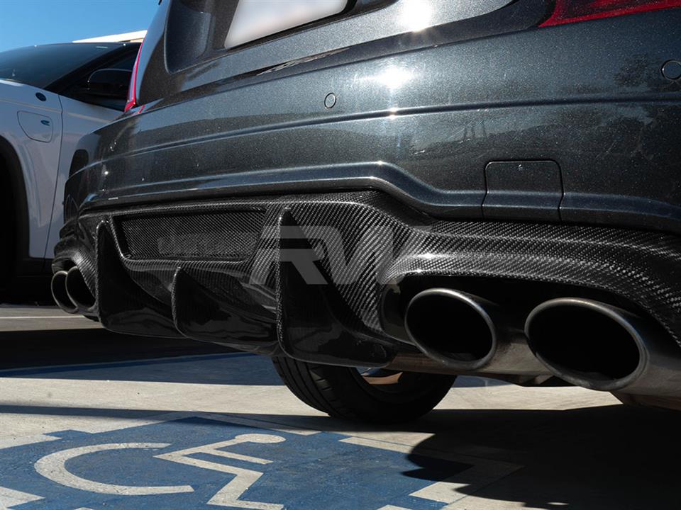 Alternative view of RW Carbon Mercedes W204 C63 DTM Carbon Fiber Rear Diffuser