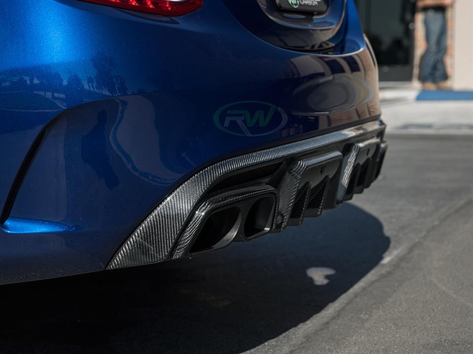 RW Carbon Mercedes W205 BRS Style Carbon Fiber Diffuser