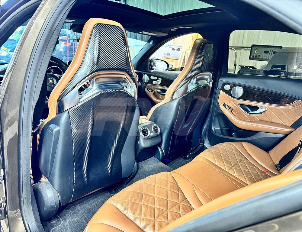 RW Carbon Mercedes W205 C63 Carbon Fiber Seat Backs