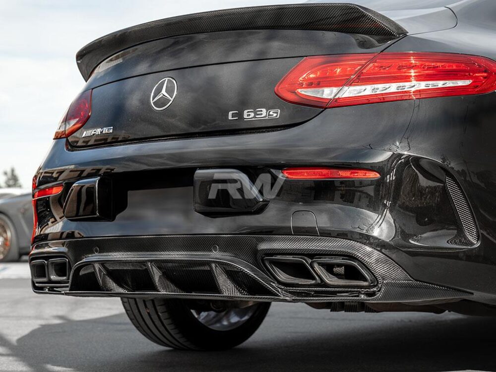 RW Carbon Mercedes W205 C63 Coupe ED1 Style CF Diffuser