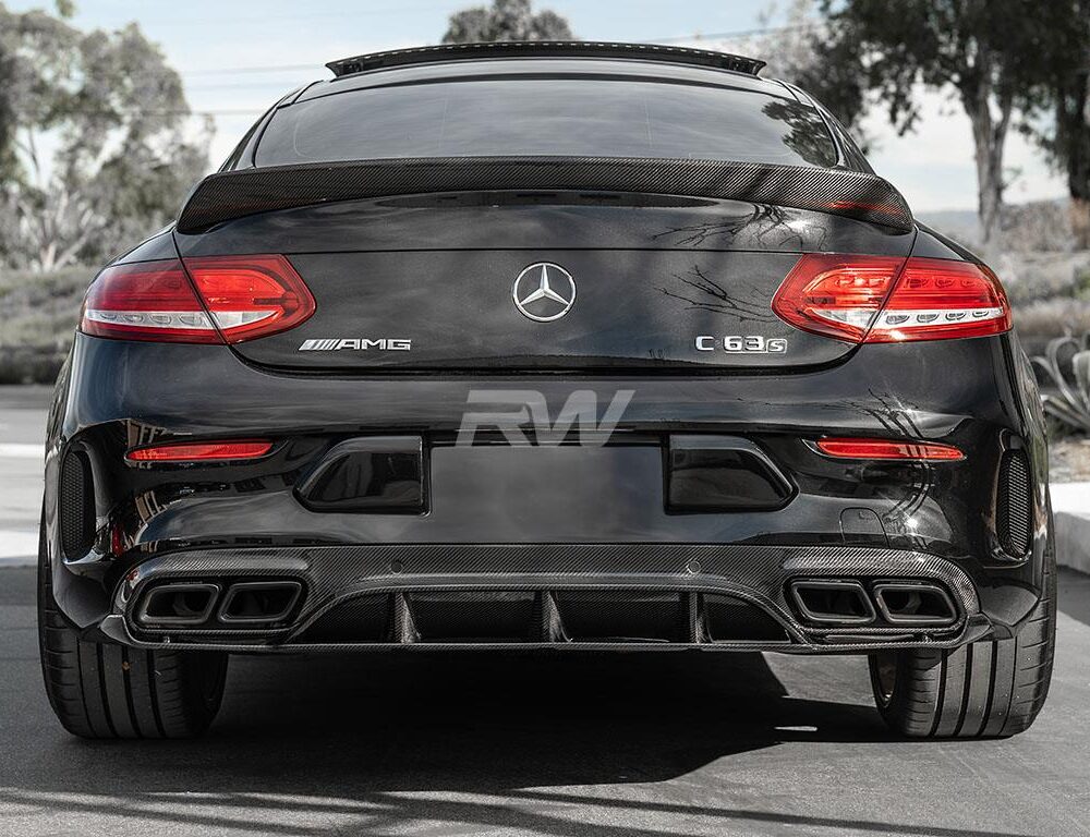 Alternative view of RW Carbon Mercedes W205 C63 Coupe ED1 Style CF Diffuser