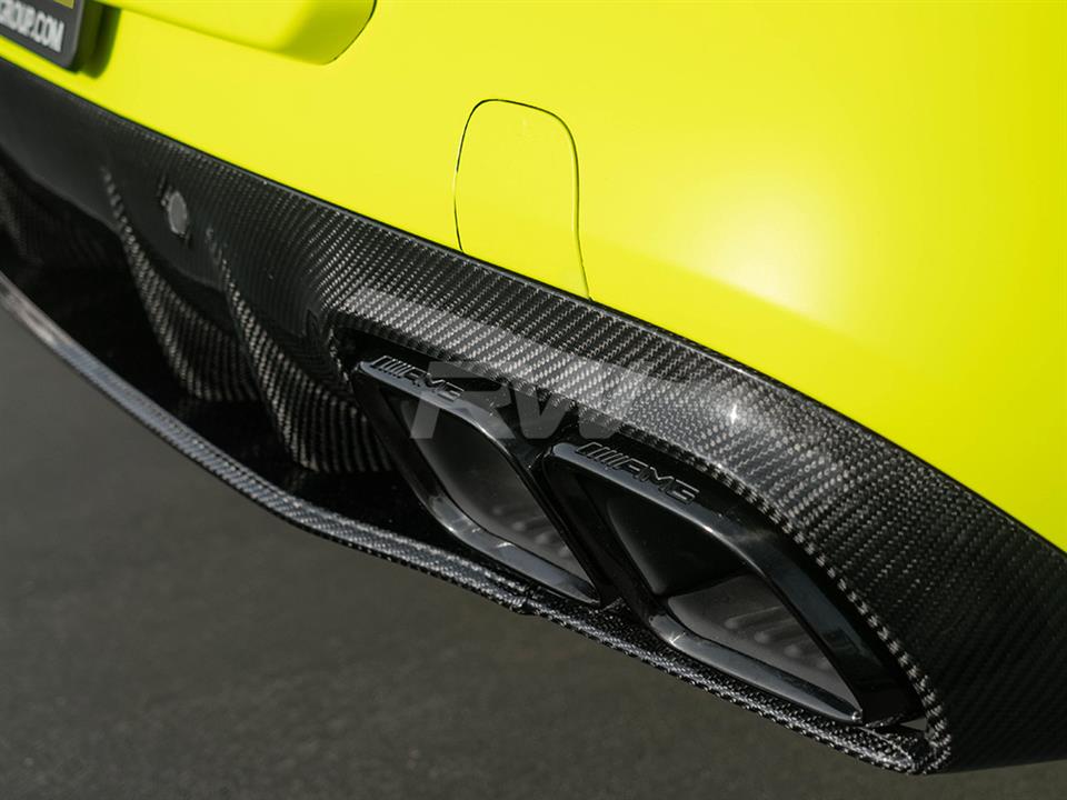 RW Carbon Mercedes W205 C63/C63S 19+ Black/Polished Exhaust Tips