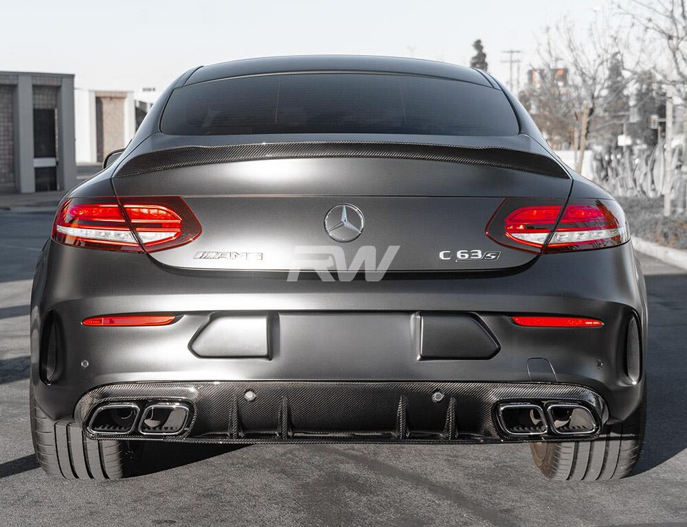 Alternative view of RW Carbon Mercedes W205 C63/C63S Coupe 19+ CF Diffuser