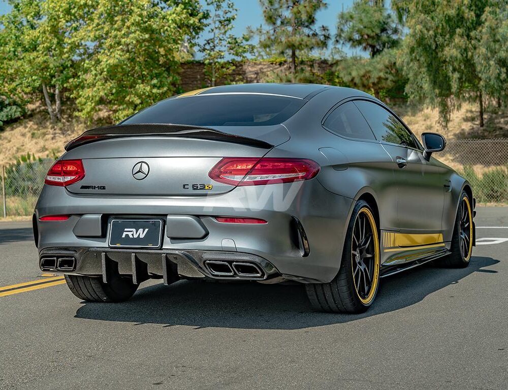 Alternative view of RW Carbon Mercedes W205 C63/C63S Coupe DTM CF Rear Diffuser