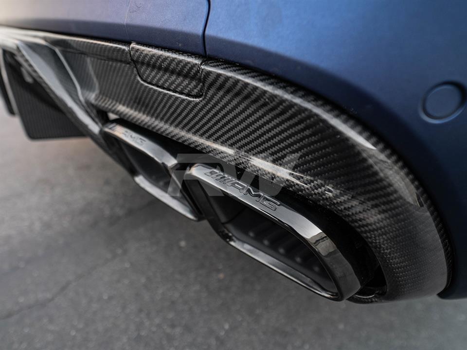 Alternative view of RW Carbon Mercedes W205 C63/C63S Sedan 19+ DTM CF Diffuser
