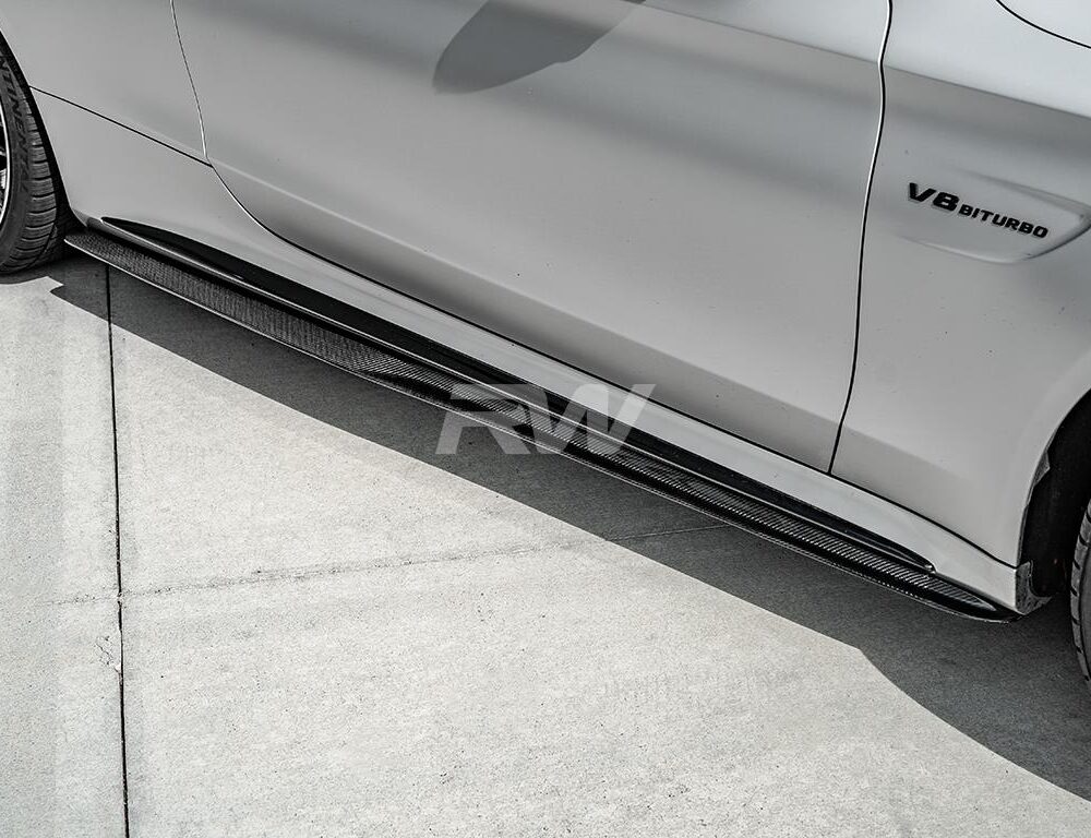 RW Carbon Mercedes W205 GTX CF Side Skirt Extensions