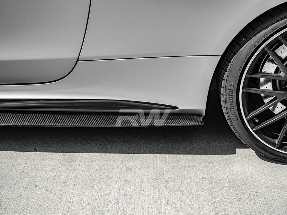 RW Carbon Mercedes W205 GTX CF Side Skirt Extensions - Image 3