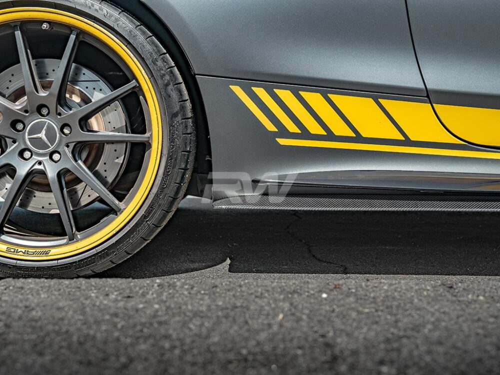RW Carbon Mercedes W205 GTX CF Side Skirt Extensions - Image 4