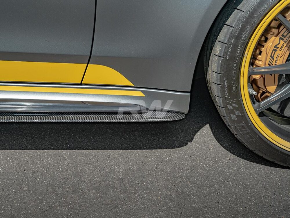 RW Carbon Mercedes W205 GTX CF Side Skirt Extensions - Image 6