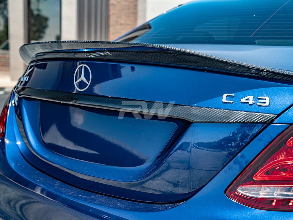 RW Carbon Mercedes W205 Sedan Carbon Fiber Trunk Trim