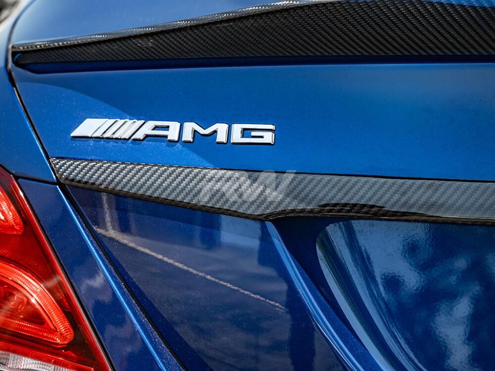 RW Carbon Mercedes W205 Sedan Carbon Fiber Trunk Trim - Image 2