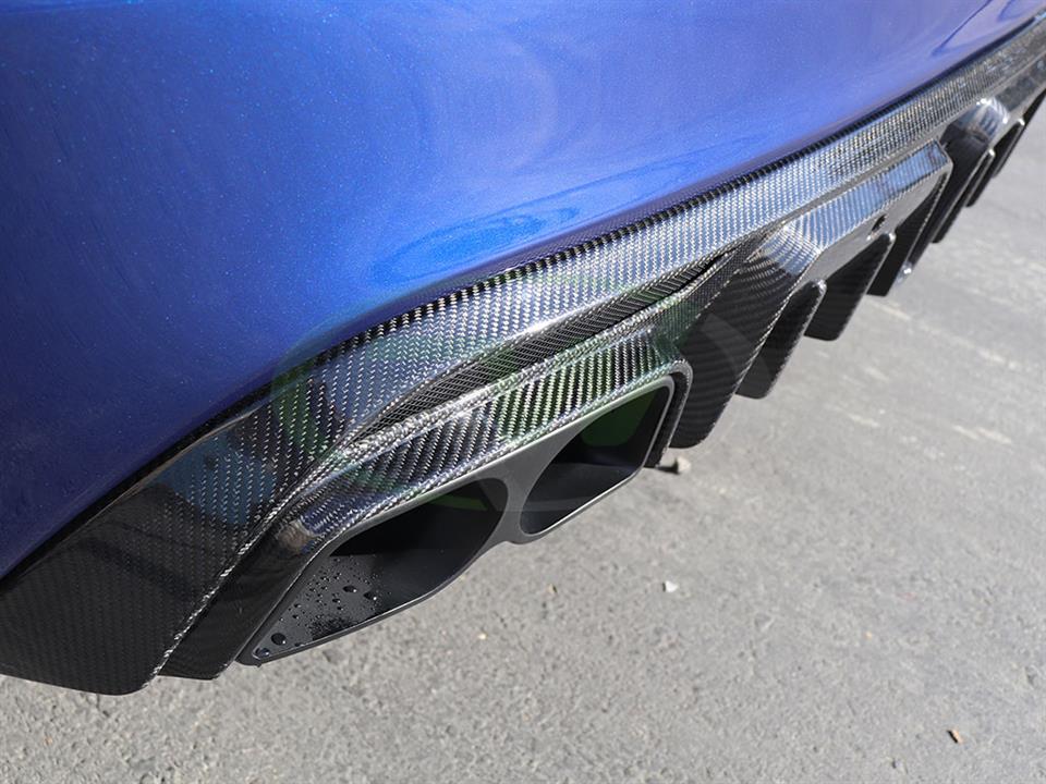 Alternative view of RW Carbon Mercedes W205 W212 BRS Style Aluminum Exhaust Tips