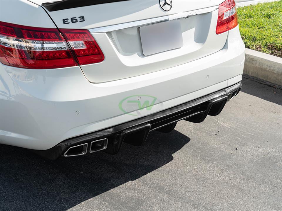 Alternative view of RW Carbon Mercedes W212 E63 Renn Style Carbon Fiber Diffuser