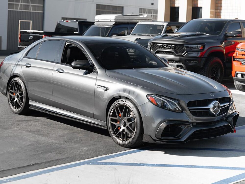 RW Carbon Mercedes W213 Carbon Fiber Side Skirt Extensions - Image 4