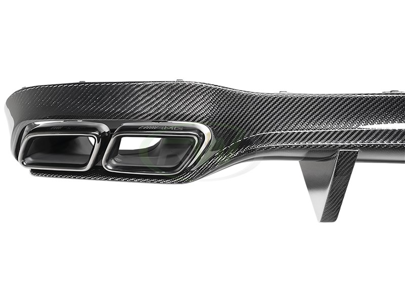 Alternative view of RW Carbon Mercedes W213 E Class Carbon Fiber Diffuser Kit