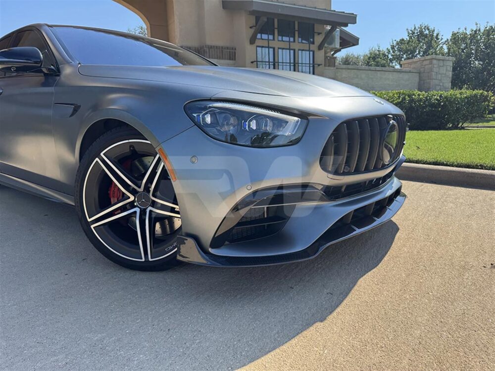 RW Carbon Mercedes W213 E63S BRS Style CF Front Lip 2021+ - Image 4