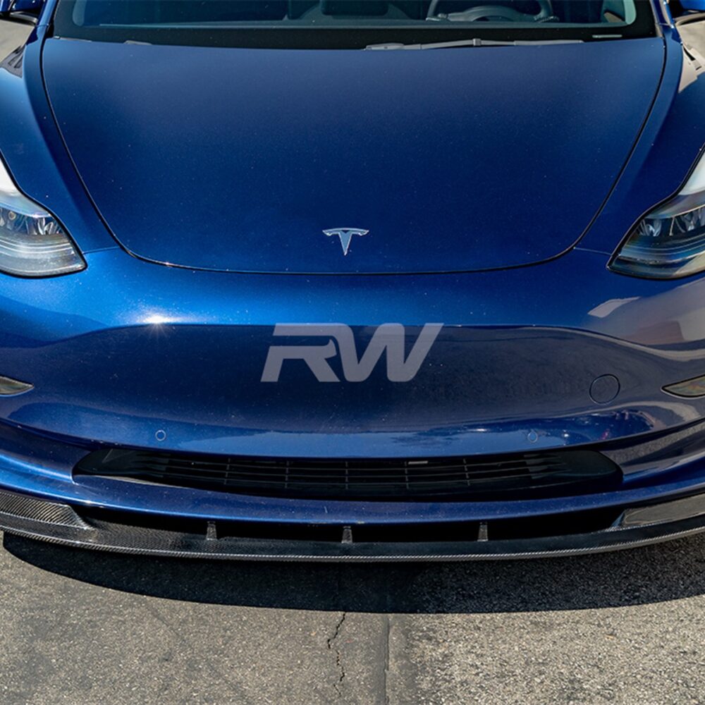 Alternative view of RW Carbon Tesla Model 3 RWS Carbon Fiber Front Lip Spoiler