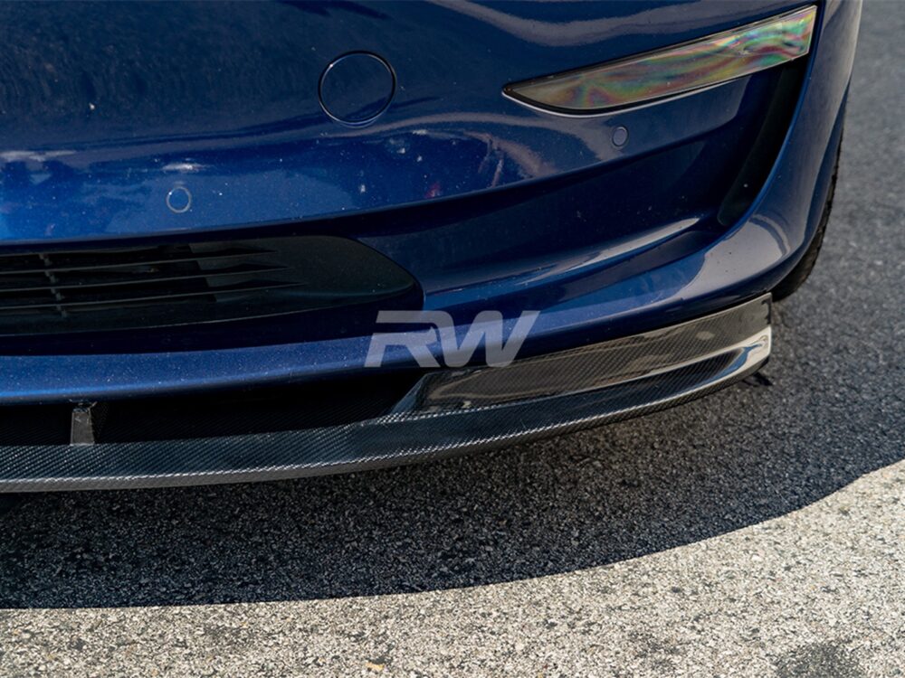 RW Carbon Tesla Model 3 RWS Carbon Fiber Front Lip Spoiler - Image 5