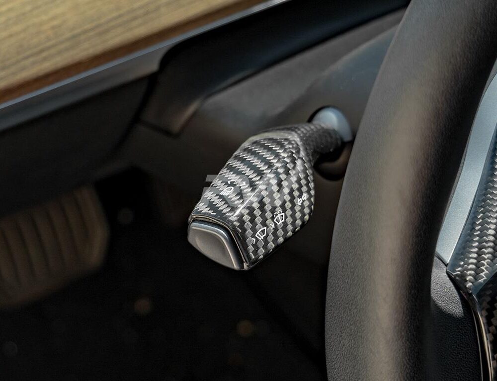 Alternative view of RW Carbon Tesla Model 3 / Y Carbon Fiber Gear Shifter Covers