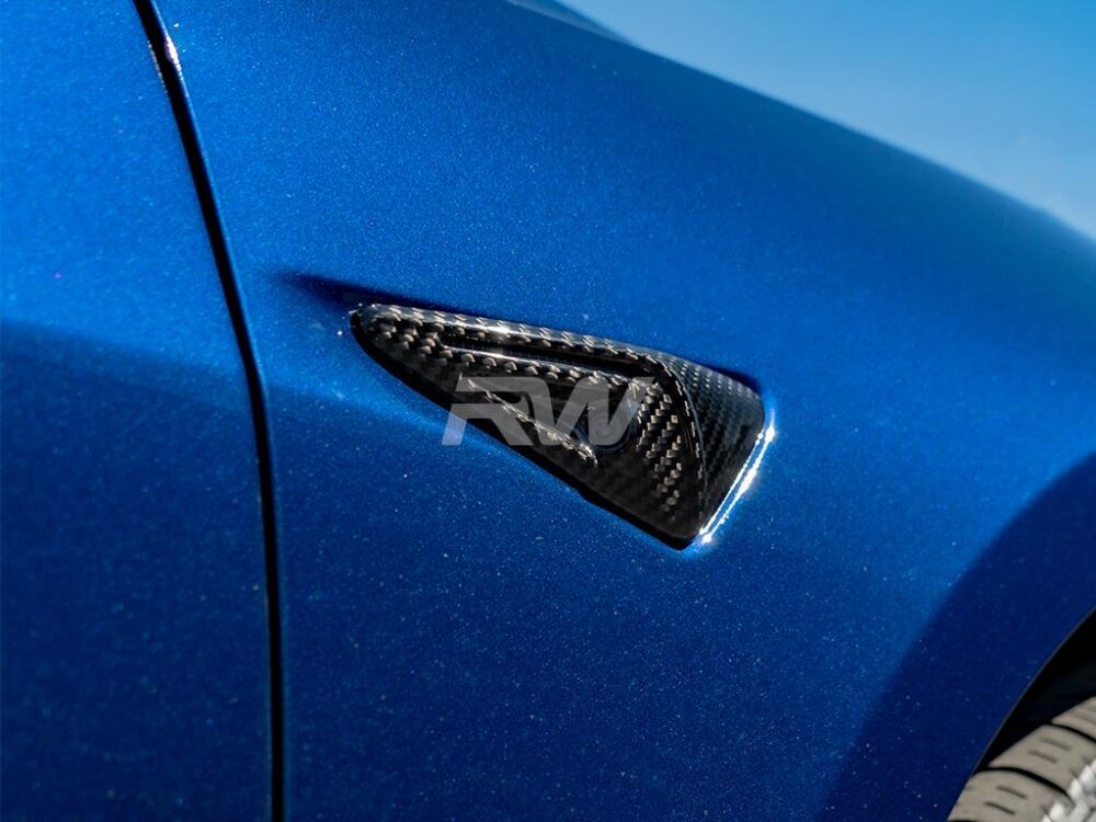 RW Carbon Tesla Model 3 / Y Carbon Fiber V2 Fender Trims - Image 4
