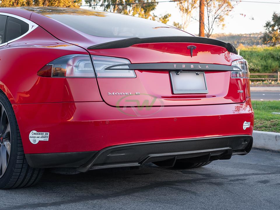 RW Carbon Tesla Model S Carbon Fiber Rear Diffuser