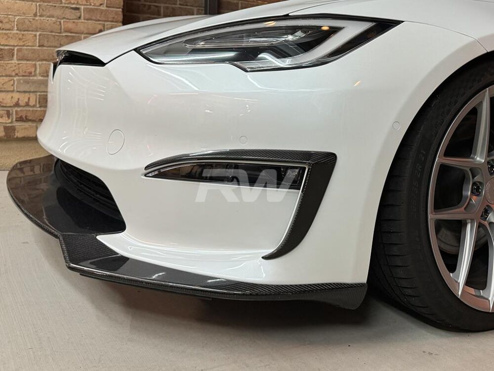 RW Carbon Tesla Model S Facelift CF Front Upper Splitters