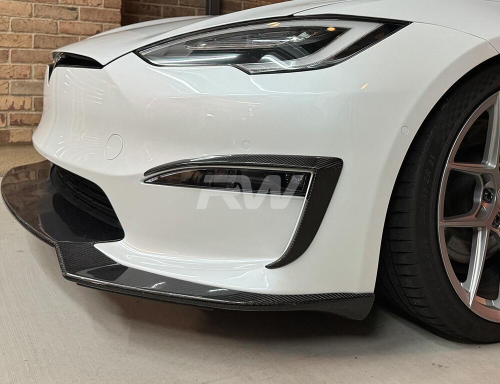 RW Carbon Tesla Model S Facelift CF Front Upper Splitters