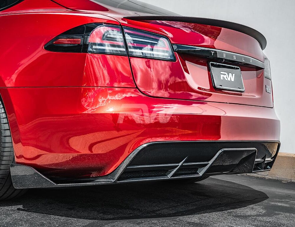 RW Carbon Tesla Model S / Plaid Carbon Fiber Rear Diffuser