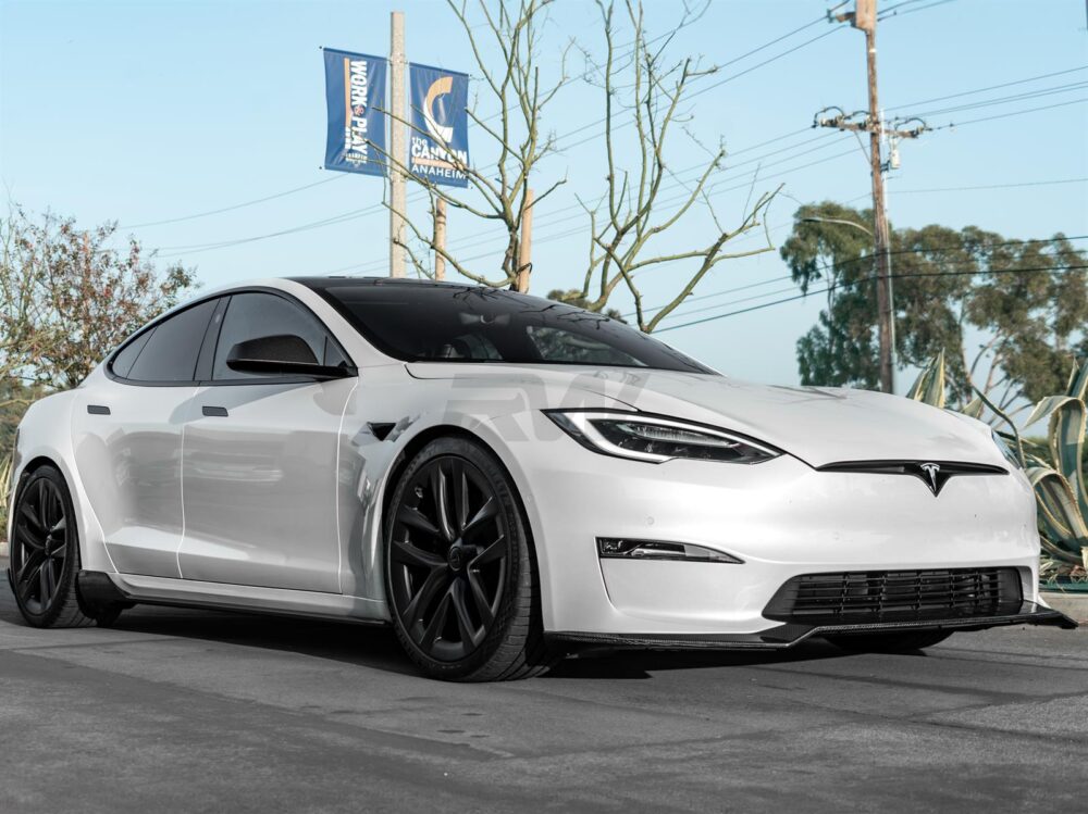 RW Carbon Tesla Model S / Plaid Carbon Fiber Side Skirt Extensions - Image 5
